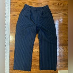 Abercrombie & Fitch Curve Love Sloane Navy Striped Pants